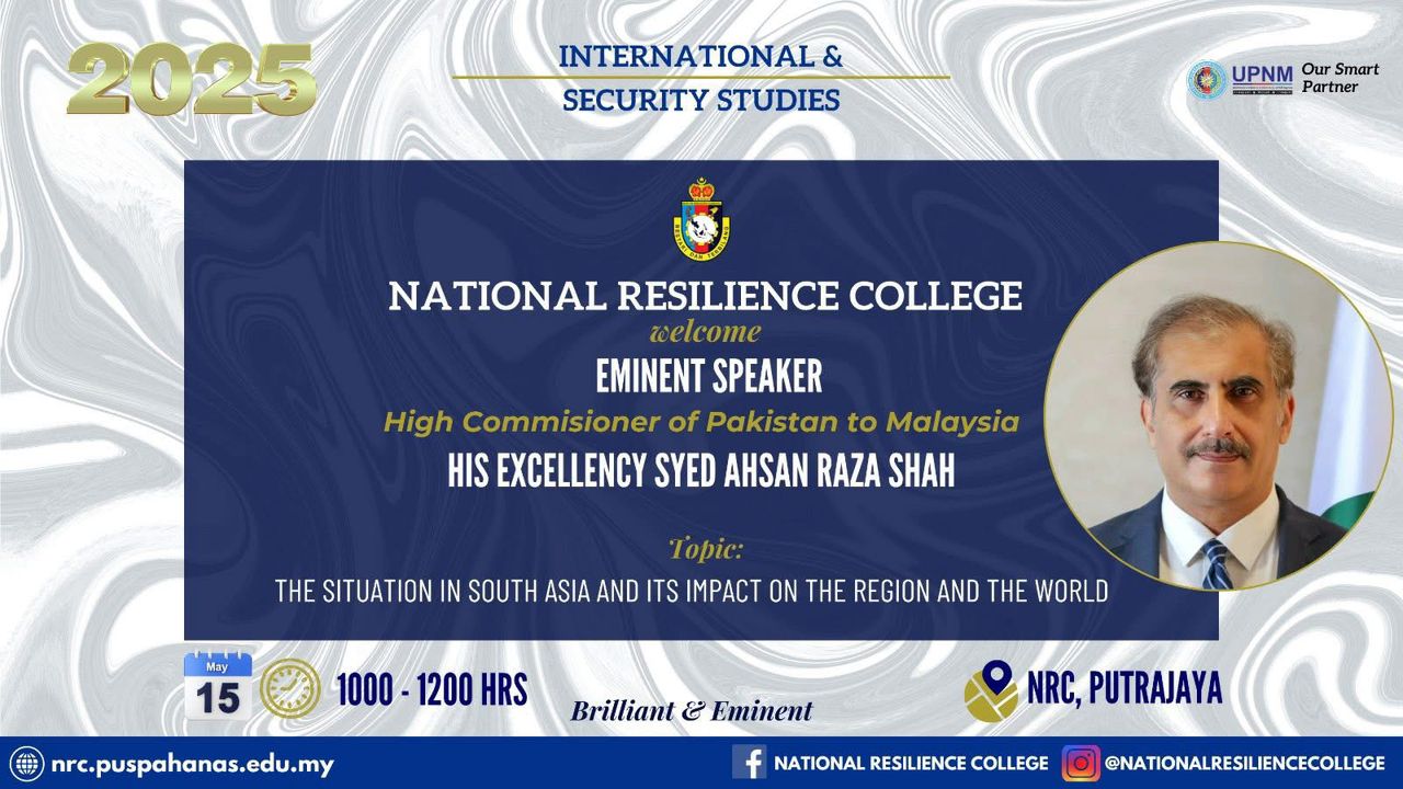 May 15, 2025 – The Situation in South Asia and its Impact on the Region and the World