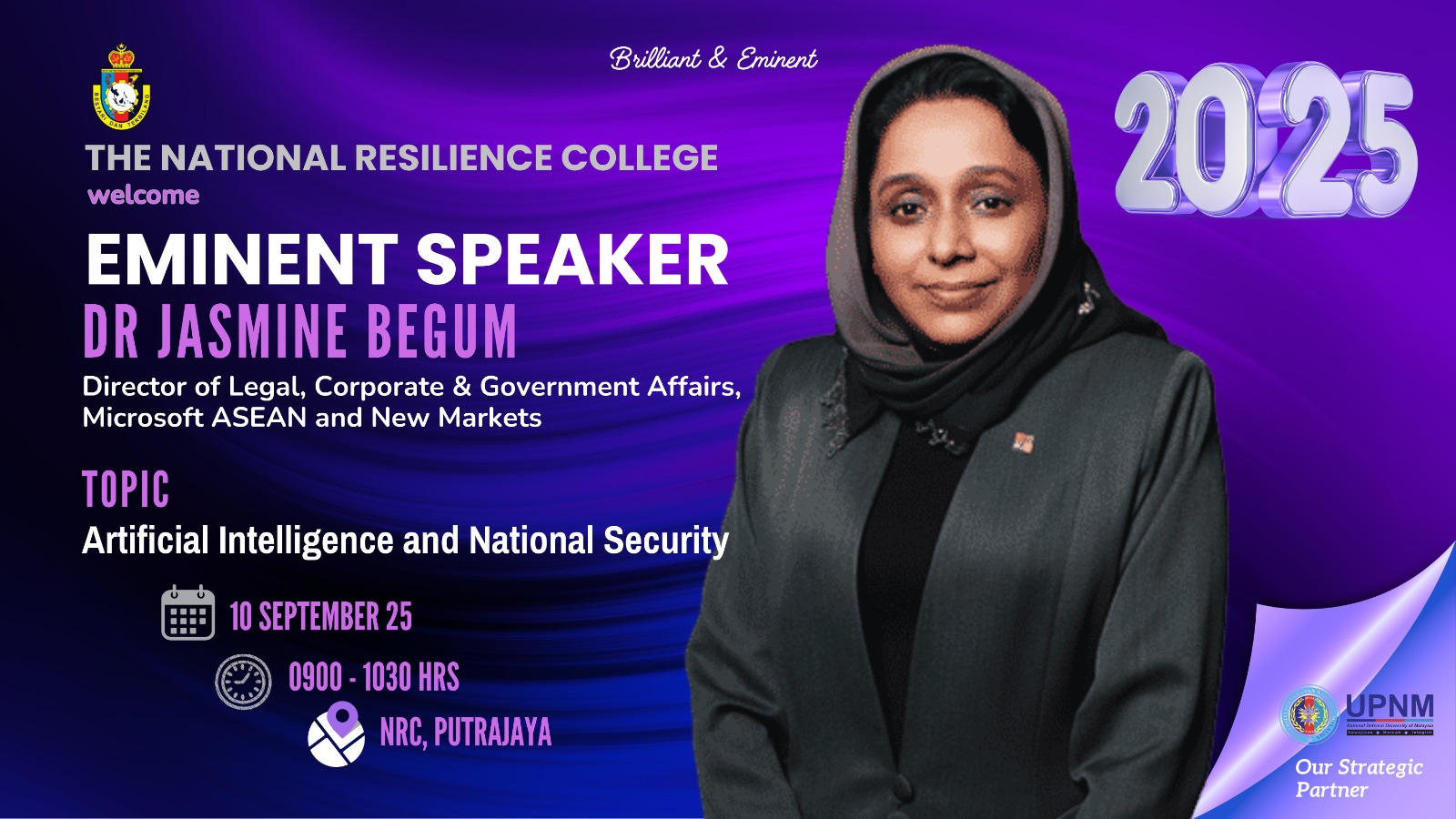 September 10, 2025 – Artificial Intelligence and National Security